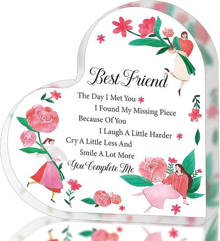 Friendship Gifts, Friendship Birthday Gifts for Her,Cute Gifts for Friend, Christmas Gifts - Acrylic Sign Table Decor for Home, Thank You Thanksgiving Gift for Bestie in Saudi Arabia