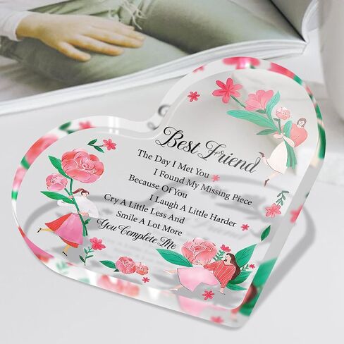 Friendship Gifts, Friendship Birthday Gifts for Her,Cute Gifts for Friend, Christmas Gifts - Acrylic Sign Table Decor for Home, Thank You Thanksgiving Gift for Bestie in Saudi Arabia