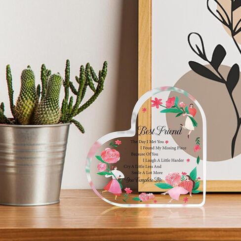 Friendship Gifts, Friendship Birthday Gifts for Her,Cute Gifts for Friend, Christmas Gifts - Acrylic Sign Table Decor for Home, Thank You Thanksgiving Gift for Bestie in Saudi Arabia