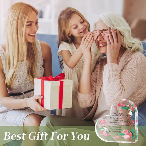 Friendship Gifts, Friendship Birthday Gifts for Her,Cute Gifts for Friend, Christmas Gifts - Acrylic Sign Table Decor for Home, Thank You Thanksgiving Gift for Bestie in Saudi Arabia
