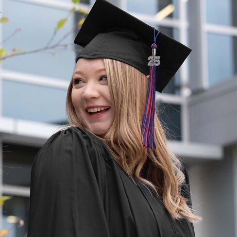 Endea Graduation Mixed Double Color Tassel with Silver Bling Charm (Royal Blue/Red, 2025) in Saudi Arabia