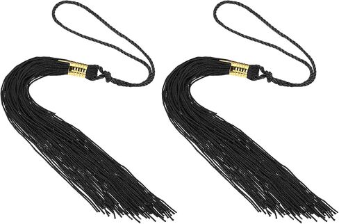 PATIKIL Tassel Graduation, 2 Pcs Graduation Cap Tassel for Graduation Cap Decorate Tassel Charm for Graduation Party Ceremonies Souvenir, Black in Saudi Arabia