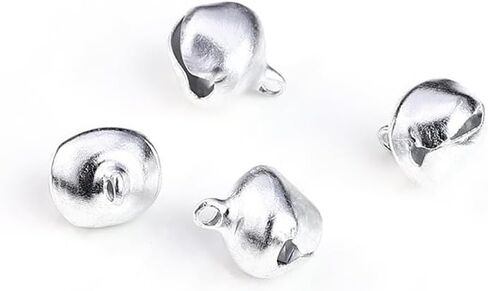 1/4-Inch Jingle Bell/Small Bell/Mini Bell DIY Bracelet Anklets Necklace Knitting/Jewelry Making, 100pcs (Silver) in Saudi Arabia