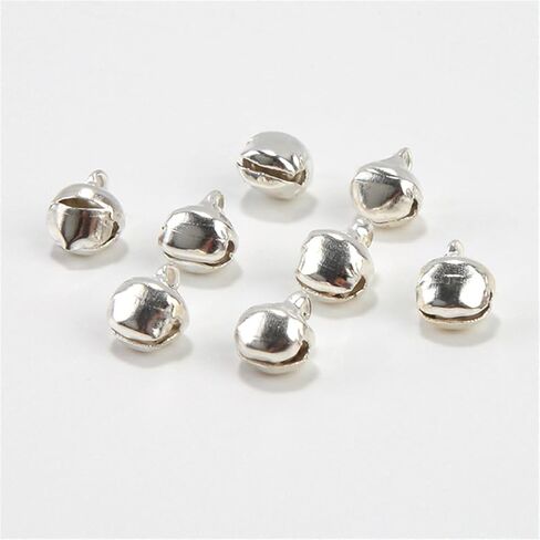 1/4-Inch Jingle Bell/Small Bell/Mini Bell DIY Bracelet Anklets Necklace Knitting/Jewelry Making, 100pcs (Silver) in Saudi Arabia