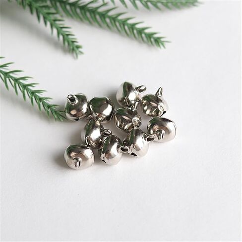 1/4-Inch Jingle Bell/Small Bell/Mini Bell DIY Bracelet Anklets Necklace Knitting/Jewelry Making, 100pcs (Silver) in Saudi Arabia