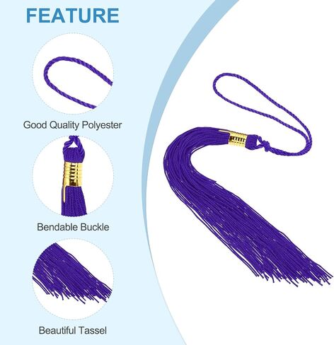 PATIKIL Tassel Graduation, 2 Pcs Graduation Cap Tassel for Graduation Cap Decorate Tassel Charm for Graduation Party Ceremonies Souvenir, Black in Saudi Arabia