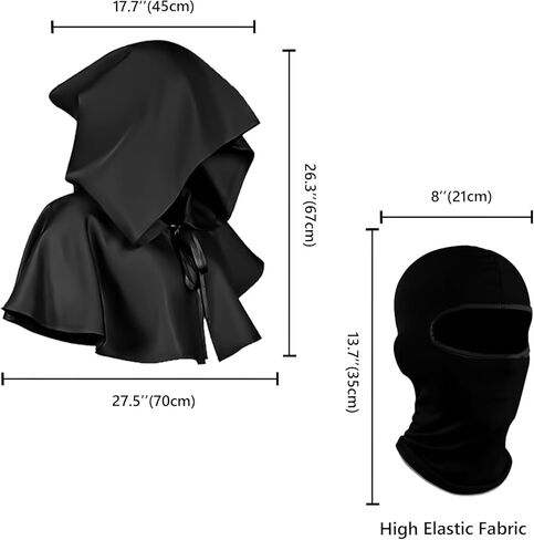 زي طبيب الطاعون 4 في 1 - قناع طبيب الطاعون وعباءة منقار الأنف الطويل للهالوين، أقنعة جلدية باللون الأسود الفاتح in Kuwait