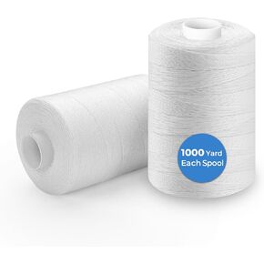 Thread for Sewing,1000Yard White Sewing Thread, All Purpose Sewing Thread for Hand Sewing, Thread for Quilting Piecing Sewing Machines