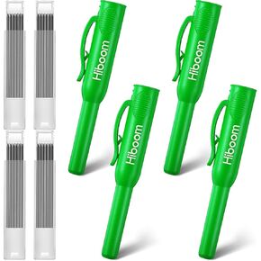 4 قطع من أغطية أقلام النجار الصلبة من Hiboom مع 24 عبوة، غطاء علامة النجارة الميكانيكية بفتحة عميقة طويلة الأنف مع مشبك جيب، غطاء حماية لأقلام الرصاص لأدوات الكاتب للبناء، مهندس معماري in Kuwait