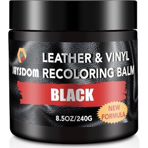 Leather Recoloring Balm, Leather Repair Kit, Leather Dye, Leather Color Restorer, Leather Scratch Remover, Leather Couch Paint, Repair, Leather Scratch Repair, Leather Restorer(Black)