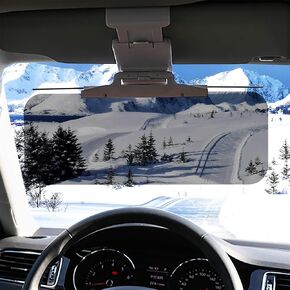 2 Pack Sun Visor for Car, Car Visor Extender Sun and Snow Blocker, Sun Visor Extender for Car Windshield, Visor Extender Attachment for Car Visor 2 in 1 for Day and Night Anti-Glare UV-Filtering