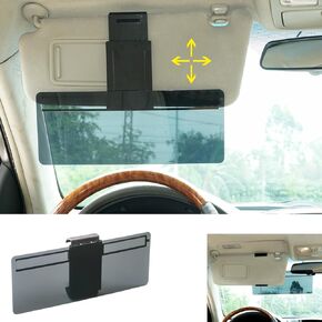 TFY Universal Anti-Glare Car Sun Visor Extender Low-Angle Sunlight Blocker