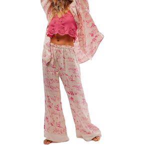 Argeousgor Women Floral Pajama Sets Silk Satin Lounge Set Long Sleeve Button Down Shirt Pants 2 piece Pjs Sleepwear in Saudi Arabia