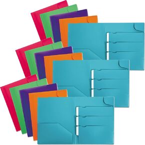 Oxford Divide-It-Up 4 Pck Size Ea Oxford Divide-It-Up 4 Pocket Poly Folder Asst
