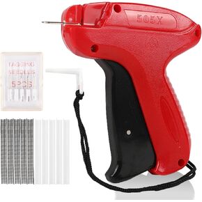 Quick Clothing Fixer,Mini Stitch Gun for Clothes,Fine Stitch Speedy Tagging Gun for Clothing,Sewing Quilting Hemming Tool Kit with 6 Needles,1500 Black & 1500 White Micro Fasteners,Pink