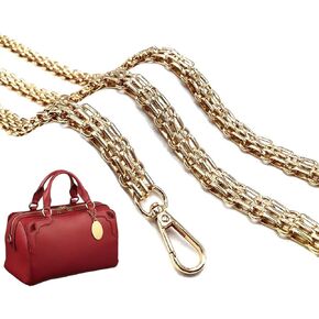 Metal Wide Chunky Purse Strap Chain Crossbody Replacement Purse Straps For Handbags Bag Chain Making Supplies Accessories (Silver) 47"/120cm