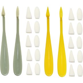 Lind Kitchen 2 Sets Paper Art Blending Blenders Stumps Sketch Drawing Tools Sketch Trimmer Erase Sponge Wiper Pencils for Students Artist Charcoal Painting Brush (Pointed/Round Head, 20 Replacement)