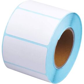 800 Pcs Self Adhesive Label Sticker, Blank White Rectangle Address Thermal Label Roll Sticky Write On Note Mark for Office Kitchen Printer
