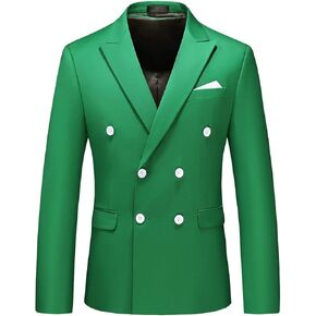 Mens Suit Jacket Double Breasted Blazer Men Slim Fit Casual Prom Wedding Daily Tux Suit Coats Blazer