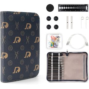 Slplirs braiding Needle kit. Smooth and Durable Interchangeable Ebony Round Knitting Needles for Knitting Enthusiasts