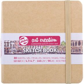 Tarens T9314-234M 452337 Art Creations Sketchbook, Drawing Notebook, 4.7 x 4.7 inches (12 x 12 cm), Navy Blue