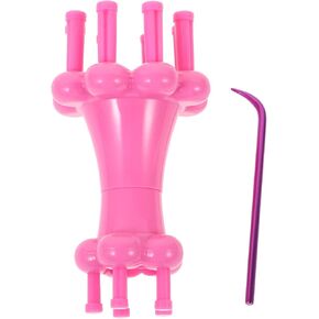 ULDIGI 1 Set Knitting Loom Accessories Knitting Loom Machine Ergonomic Crochet Hooks Yarn Rope Knitting Loom Double- Head DIY Knitting Loom Hook Knitted Socks Knitting Machine to Rotate