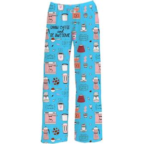 BRIEF INSANITY Lounge Pajama Pants for Men and Women | Coffee Bottoms - Comfy, Ultra Soft, Novelty Loungewear Pants (S-XXL)