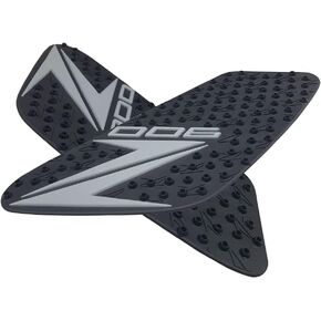 Grey Motorcycle Black Rubber Gas Fuel Tank Traction Grip Compatible With Kawasaki Z900