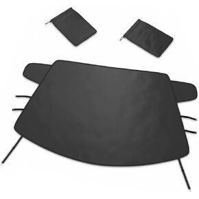 Autotech Park Custom-fit Snow Cover Compatible with 2009-2022 Ford F150 and F250, Windshield Cover Comes with Rear Mirror Cover