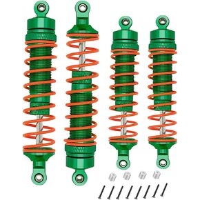 Aluminum Big Bore RC Shock Absorber Upgrades Part for 1/10 Slash 2WD 4x4,Stampede 2WD 4X4,Rustler 2WD 4X4,Hoss 2WD 4X4,Alloy 4PCS Front Rear RC Shocks,Black