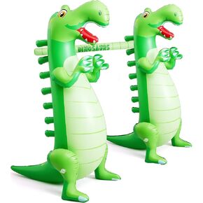 Poen Dinosaur Inflatable Limbo Halloween Party Carnival Game for Kids Adults Indoor Outdoor Limbo Stick Dino Theme Party Games Favors Dinosaur Pool Party Birthday Trick or Treat Party Decorations