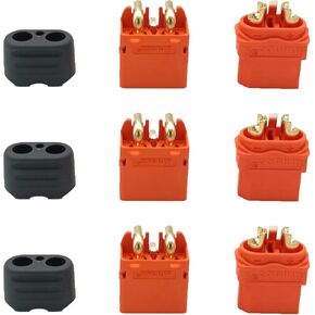 6pcs XT60I-F Plug Female Connector Adapter with Sheath Housing for RC Lipo Battery FPV Drone Solar Batteries