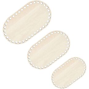 EXCEART Wooden Bag Base 4pcs Strips Wooden Crochet Bag Bottom Wooden Basket Bottom Hollow Crochet Basket Base DIY Crocheting Wood Base Reed Geek Bottom Ratan (Oval) Crochet Basket Bottom