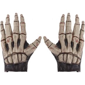 Halloween Gloves with Nails Paw Claw Gloves for Adults Skeleton Hands Gloves Latex Costume Gifts