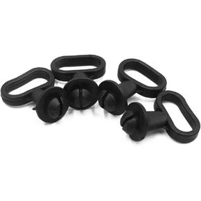 uxcell 4pcs Black Rubber Front Motorcycle Mudguard Speedometer Cable Guide 54 x 43 x 26mm