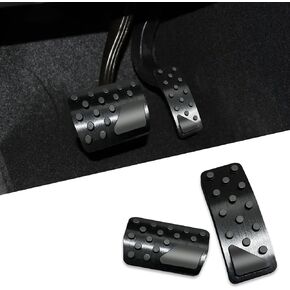 2PCS Brake Foot Pedals, Aluminum Brake Kits, Foot Pedal Pad Replacement, Non-Slip Car Pedal Covers, Auto Aluminum Pedal Covers Accessories, Car Accelerator Proctection Covers for Jeep Grand Cherokee