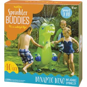 Toysmith Sprinkler Buddies Dynamic Dino Inflatable Outdoor Sprinkler