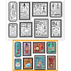CHGCRAFT Silicone Clear Stamps Hanging Doll Custom Plastic Stamp for DIY Scrapbooking Photo Album Decorative Cards Making Stamps for Holiday Card Making Album Crafts