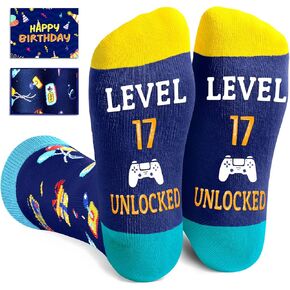 Zmart 17th Birthday Gifts Ideas for Boys - Socks for Teenager Boy Girl Age 17, Birthday Presents for 17 Year Olds Teens