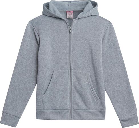 سويت شيرت للفتيات من Real Love - قطعتان من سويت شيرت بقلنسوة من الصوف الناعم بسحاب كامل للفتيات - قمصان رياضية مريحة للفتيات (7-16) in Kuwait