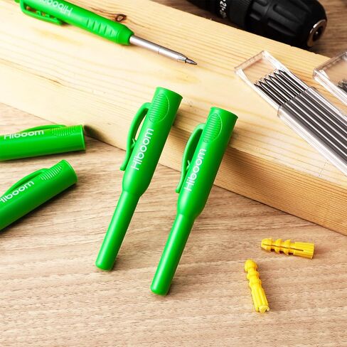 4 قطع من أغطية أقلام النجار الصلبة من Hiboom مع 24 عبوة، غطاء علامة النجارة الميكانيكية بفتحة عميقة طويلة الأنف مع مشبك جيب، غطاء حماية لأقلام الرصاص لأدوات الكاتب للبناء، مهندس معماري in Kuwait