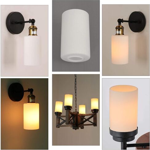 2 Pack Frosted Glass Lamp Shade, Accessory Glass Fixture Replacement Globe or Lampshade with 1-5/8-Inch Fitter Opening A00019 in Saudi Arabia