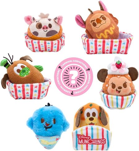 Disney Munchlings Terrifying Treats Collection - Mystery Box - Plush Toys | Scented - Detailed Micro Plush Sculpting, Embroidered Features, Soft & Squeezable Fill, Blind Pack 1 of 7 Characters in Kuwait