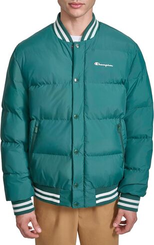 Champion Men's Varsity Bomber Puffer Jacket in Saudi Arabia