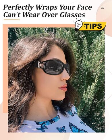 LVIOE Polarized Sunglasses for Women, Fashion Butterfly Decoration Driving Fishing-99.99% UV Protection in Kuwait