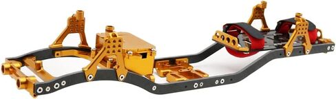 1/10 RC الزاحف ألياف الكربون العارضة 4 مم CNC هيكل السيارة المعدنية إطار طقم الجسم لشاحنة الطرق الوعرة المحورية SCX10 II (أسود) in Kuwait