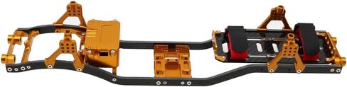 1/10 RC الزاحف ألياف الكربون العارضة 4 مم CNC هيكل السيارة المعدنية إطار طقم الجسم لشاحنة الطرق الوعرة المحورية SCX10 II (أسود) in Kuwait