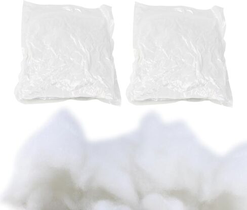 Lxmxgk 400 جرام حشوة ألياف بوليفيل، حشوة ألياف ممتازة، حشوة ألياف للحرف اليدوية، ألياف تعبئة عالية المرونة، حشو زغب ألياف عالية المرونة للحرف اليدوية الحيوانية المحشوة in Kuwait