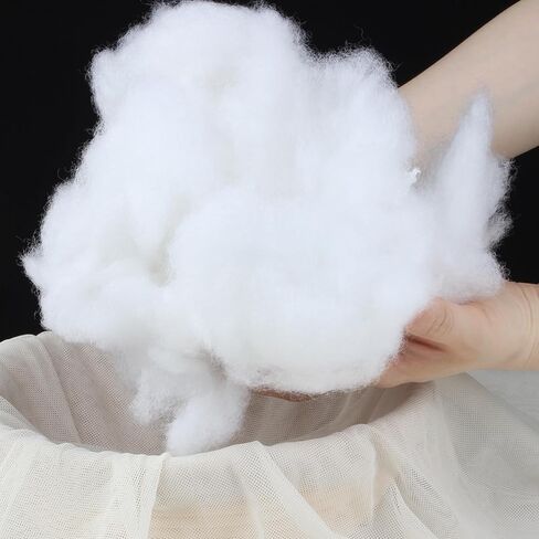 Lxmxgk 400 جرام حشوة ألياف بوليفيل، حشوة ألياف ممتازة، حشوة ألياف للحرف اليدوية، ألياف تعبئة عالية المرونة، حشو زغب ألياف عالية المرونة للحرف اليدوية الحيوانية المحشوة in Kuwait