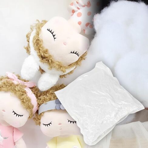 Lxmxgk 400 جرام حشوة ألياف بوليفيل، حشوة ألياف ممتازة، حشوة ألياف للحرف اليدوية، ألياف تعبئة عالية المرونة، حشو زغب ألياف عالية المرونة للحرف اليدوية الحيوانية المحشوة in Kuwait